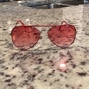 New York & Company Red Aviator Sunglasses